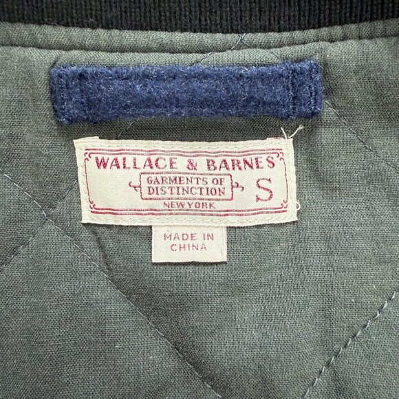 Wallace & Barnes Jacket Mens Small S Navy Blue Bomber Wool Quilted Lined J Crew - Picture 5 of 8